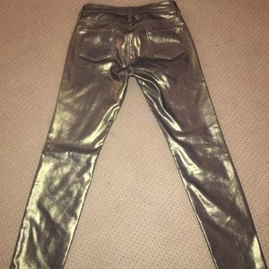 Gold Kate Spade skinny jeans